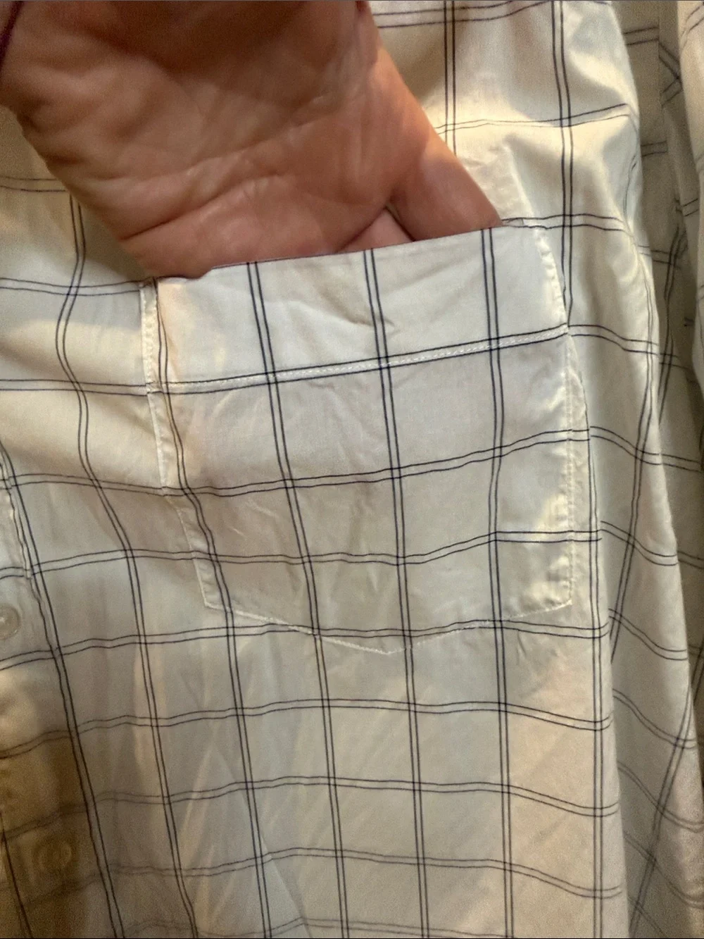 J. Crew Grey and White Windowpane Button-Down Shirt